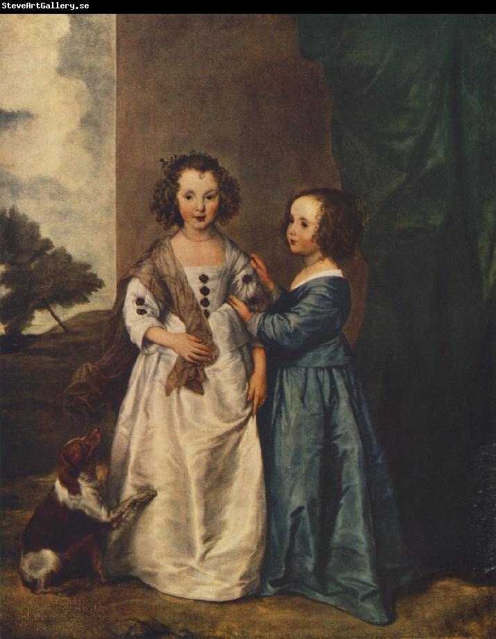 DYCK, Sir Anthony Van Portrait of Philadelphia and Elisabeth Cary fg